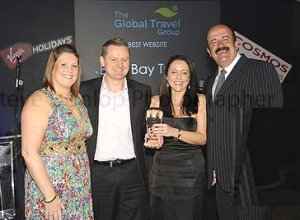 Stuart & Angela collecting our award for 'Best Website'