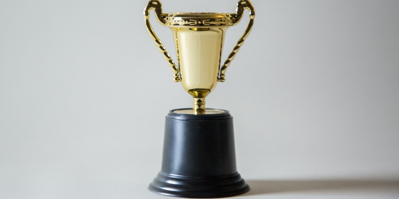 Picture of a small trophy against a white background